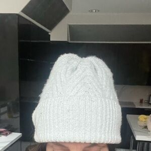 Cozy White Knit Beanie
